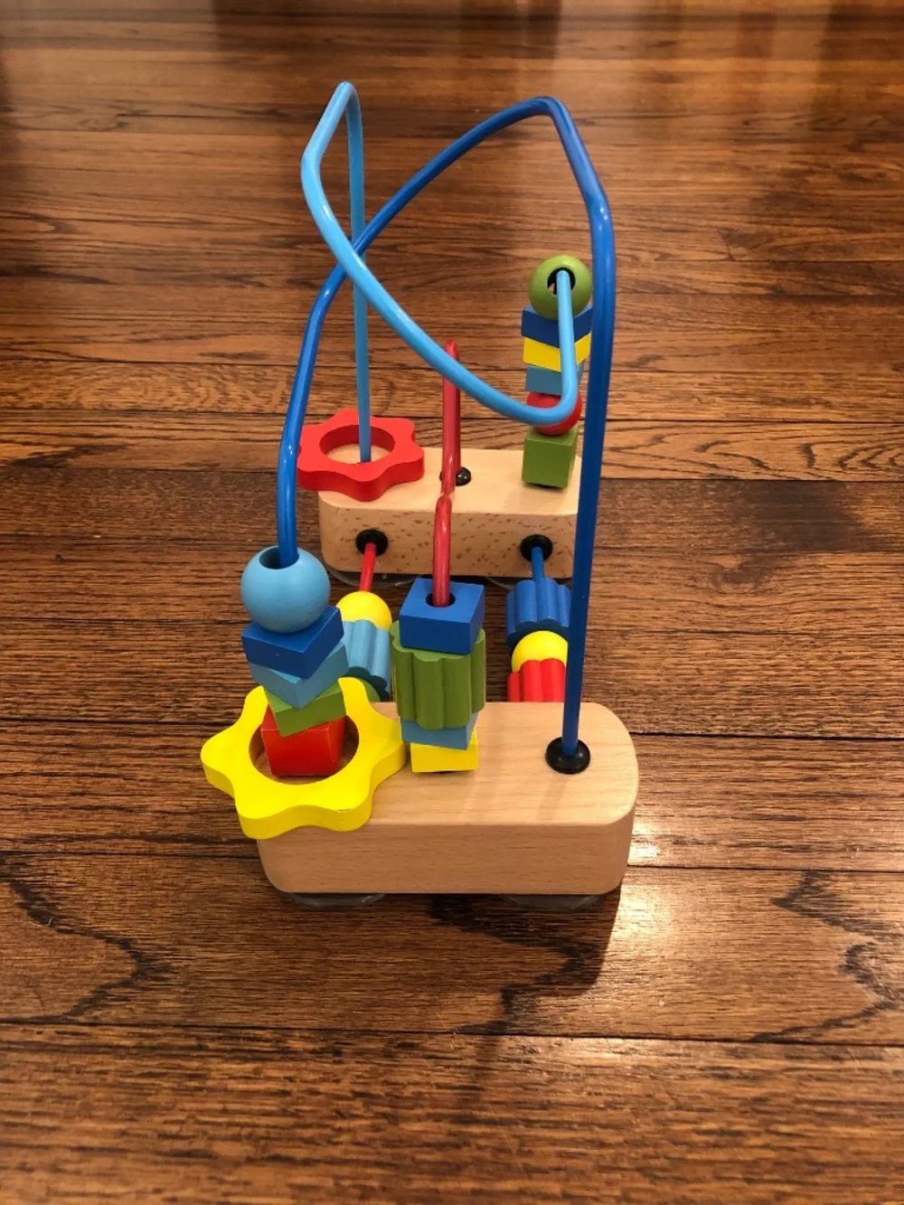 Wooden Bead Maze Educational Toy with Suction Cups
